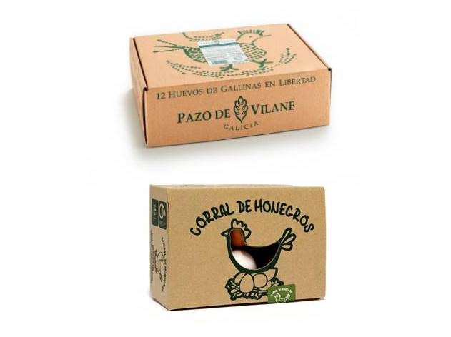 La controversia del envase de los huevos de Pazo de Vilane al de los de Corral de Monegros